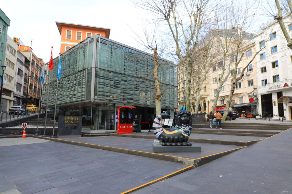 View of Şerefiye Sarnıcı with contemporary architecture and street art in Istanbul, Turkey. — Shining Bright: Unveiling the B